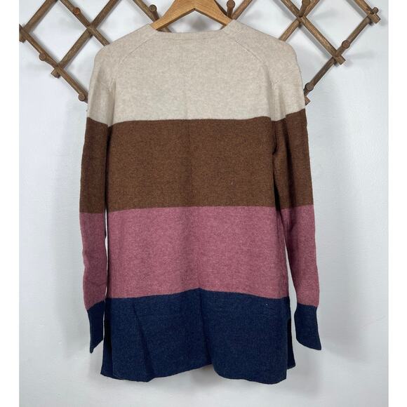 New Madewell Wide Stripe Ryder Cardigan Sweater Women's Size M - Picture 2 of 7